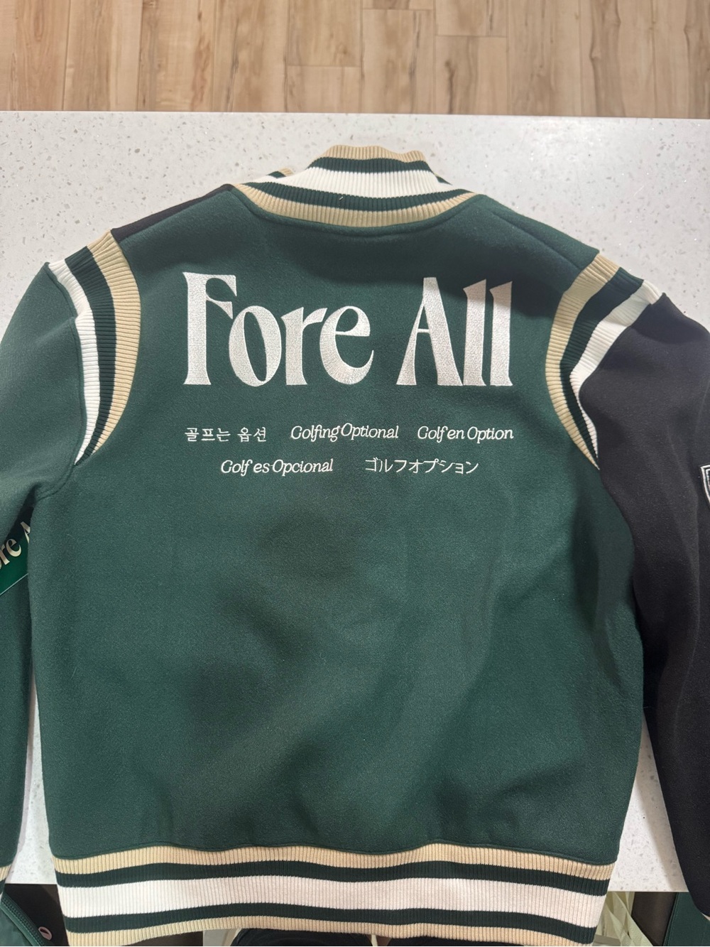 Fore All Women's Green & Black Varsity Jacket - Picture 1 of 10